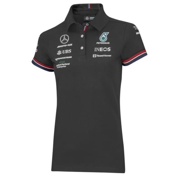 Damen Poloshirt AMG Petronas Formel 1 schwarz Original Mercedes-Benz