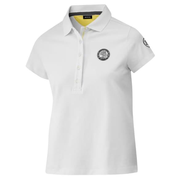 Damen Poloshirt AMG Affalterbach Logo weiß Original Mercedes-Benz