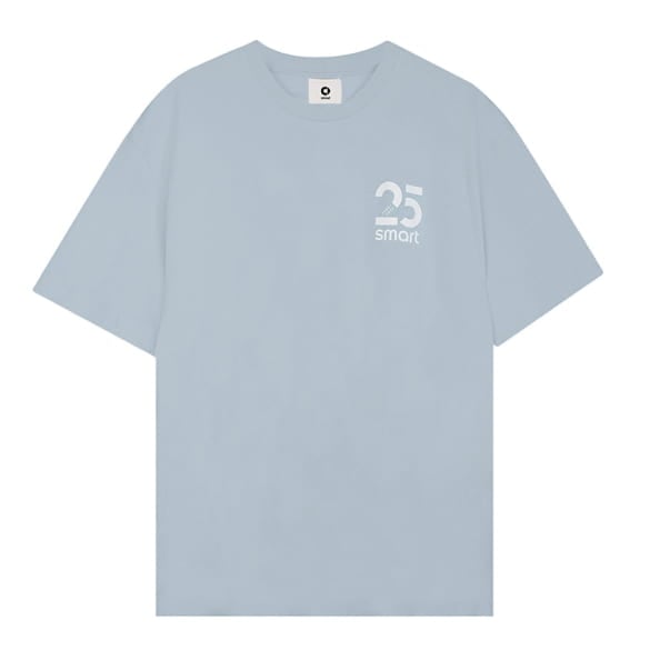 Unisex T-Shirt hellblau mit 25 Jahre Logo Original smart 