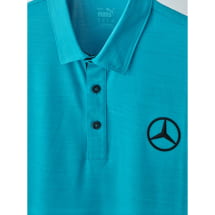 Golf-Poloshirt Herren Cloudspun Haystack aqua blue Original Mercedes-Benz | B66450613-17