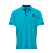 Golf-Poloshirt Herren Cloudspun Haystack aqua blue Original Mercedes-Benz | B66450613-17