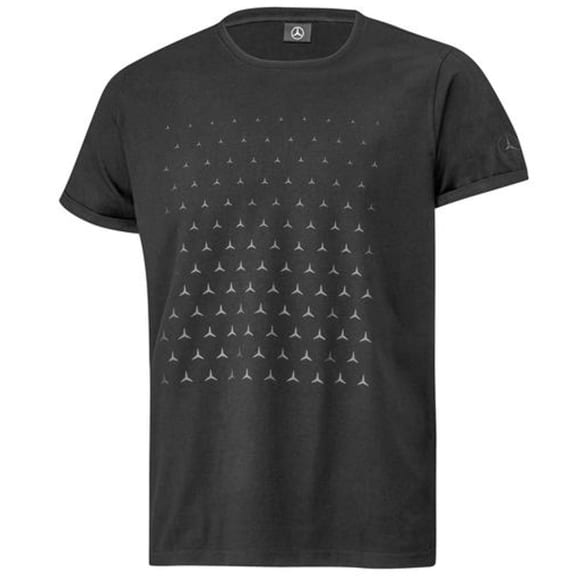 Herren T-Shirt schwarz Mercedes-Stern Muster Star Pattern Original Mercedes-Benz 