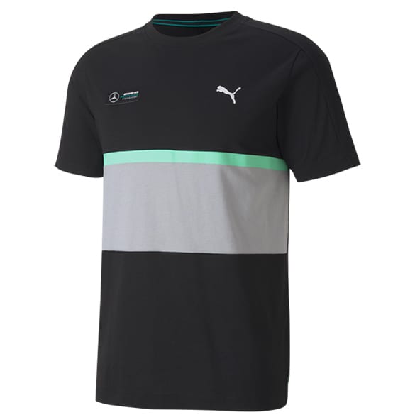 Petronas T-shirt Herren schwarz Colorblocking Original Mercedes-AMG Collection