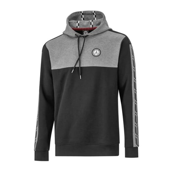 Sweat Hoodie grau schwarz Original Mercedes-Benz  | B66041728-K