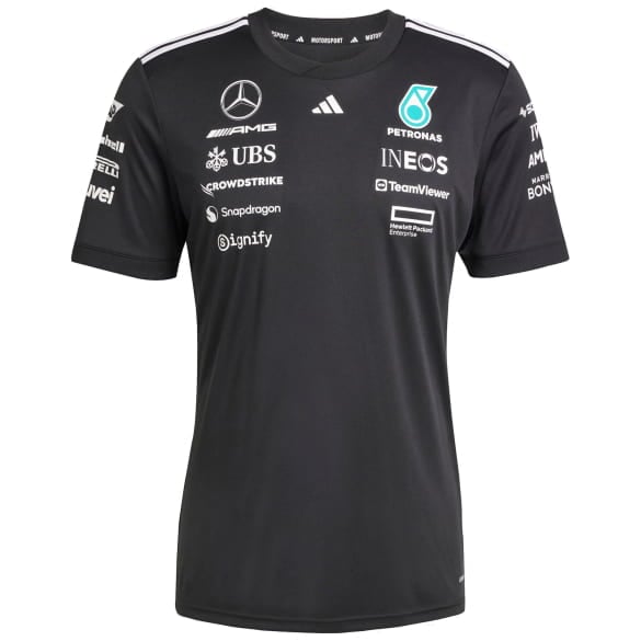 T-Shirt Herren Team Fahrer adidas Mercedes-AMG Petronas F1 schwarz