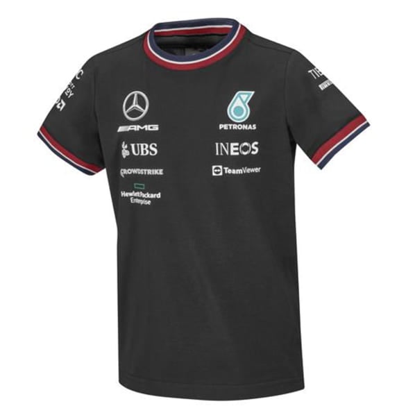 Kinder T-Shirt AMG Petronas Formel 1 schwarz Original Mercedes-Benz
