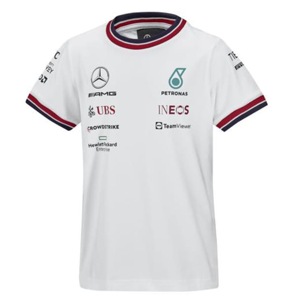 Kinder T-Shirt AMG Petronas Formel 1 weiß Original Mercedes-Benz