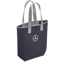 Einkaufstasche Filz dunkelblau grau Mercedes-Benz | B66959414
