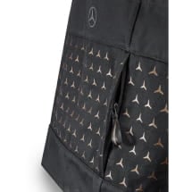 Einkaufstasche Shopper schwarz Stern-Muster Original Mercedes-Benz | B66959705