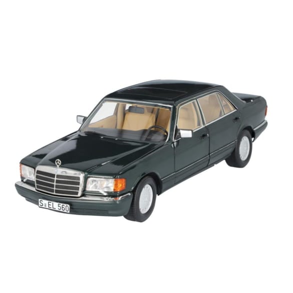 1:18 Modellauto 560 SEL V126 malachitgrün Original Mercedes-Benz