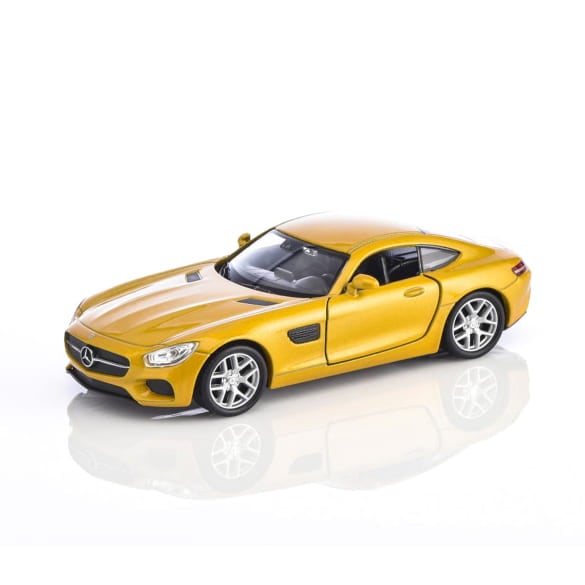 1:38 Pullback Modellauto AMG GT Gelb Original Mercedes-AMG