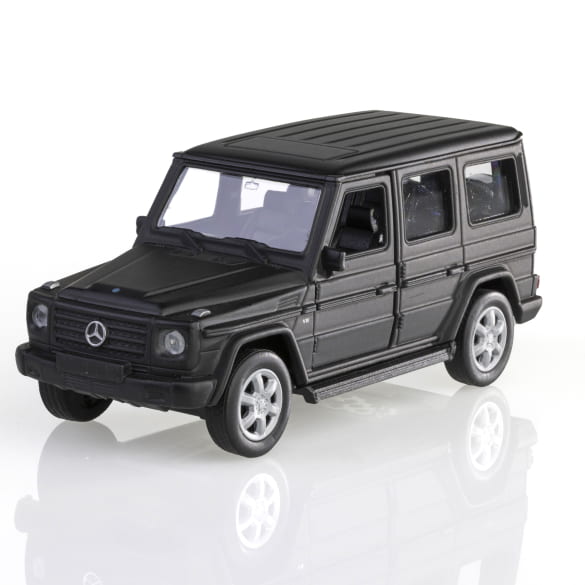 1:38 Pullback Modellauto G-Klasse schwarz matt Original Mercedes-Benz