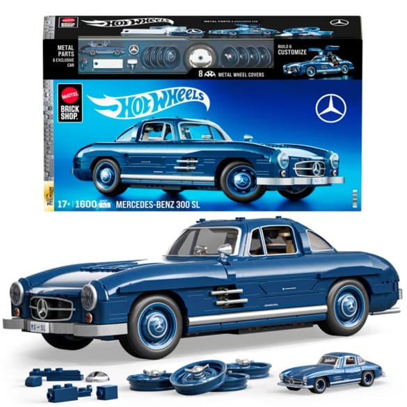 Mattel Brick Shop Hot Wheels Mercedes-Benz 300 SL Bauset 1600 Teile HWW25