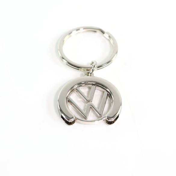 Schlüsselanhänger Einkaufs-Chip VW Logo Silber Original Volkswagen