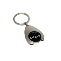 Schlüsselanhänger Einkaufs-Chip KIA Logo Silber Schwarz Original KIA | 66951ADE2801