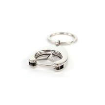 Schlüsselanhänger Einkaufs-Chip Mercedes Stern silber chrom | B66956082
