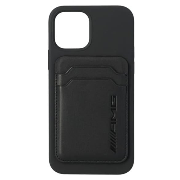 AMG Handyhülle iPhone® 12 PRO schwarz mit Kreditkartenfach Original Mercedes-AMG Collection