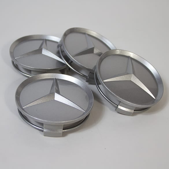 Nabendeckel Satz abgesenkt silber Original Mercedes-Benz