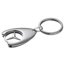 Schlüsselanhänger Einkaufs-Chip Stern silber Original Mercedes-Benz Collection | B66956285