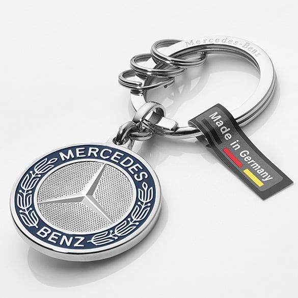 NEU Mercedes-Benz Schlüsselanhänger Typo CLA-Klasse Edelstahl-silber-schwarz 