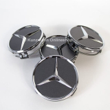 Set di coprimozzo grigio opaco con stella cromata Original Mercedes-Benz