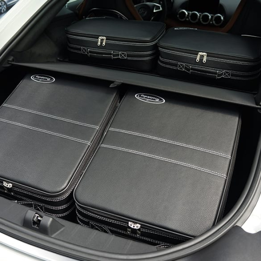 Suitcase-set black 4 pieces AMG GT C190 Genuine Roadsterbag | Roadsterbag-27_Teil-Leder