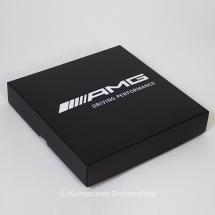 AMG hub caps with AMG emblem silver / black Original Mercedes-Benz | A0004003100