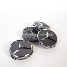 wheel hub caps matt grey with chrome star Original Mercedes-Benz | A2204000125 7258-Satz