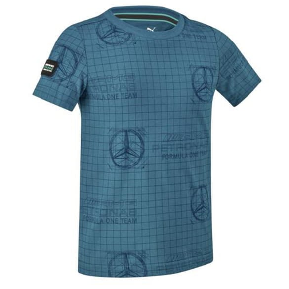 Kids T-shirt AMG Petronas Formula 1 blue Genuine Mercedes-Benz