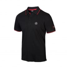 Polo shirt men black genuine Mercedes-Benz Collection | B6787124