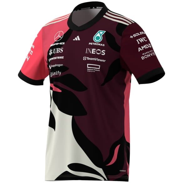 T-shirt Jersey mens driver adidas Mercedes-AMG Petronas F1 wine red Special Edition Miami