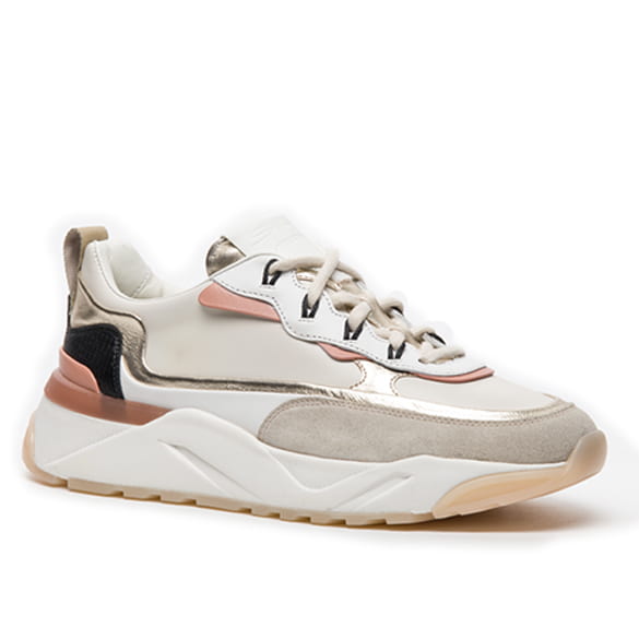 Santoni Mercedes-AMG Sneaker Ladies Offwhite/Beige Genuine 