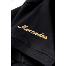 Womens polo shirt Mercedes star logo black Genuine | B66041700/-1704