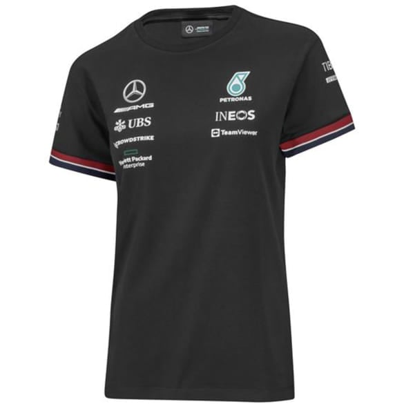 Womens T-shirt AMG Petronas Formula 1 black Genuine Mercedes-Benz