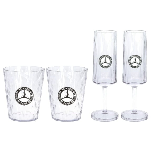 Koziol PETG glasses super glass set 4-piece dishwasher-safe Mercedes-Benz