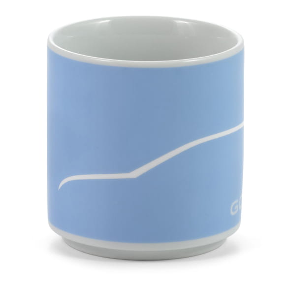 Cup Mug Porcelain 250 ml light blue white Genuine VW | 5HG069601D