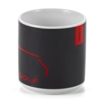 Cup Mug Porcelain 250 ml grey red Genuine VW | 5HG069601C