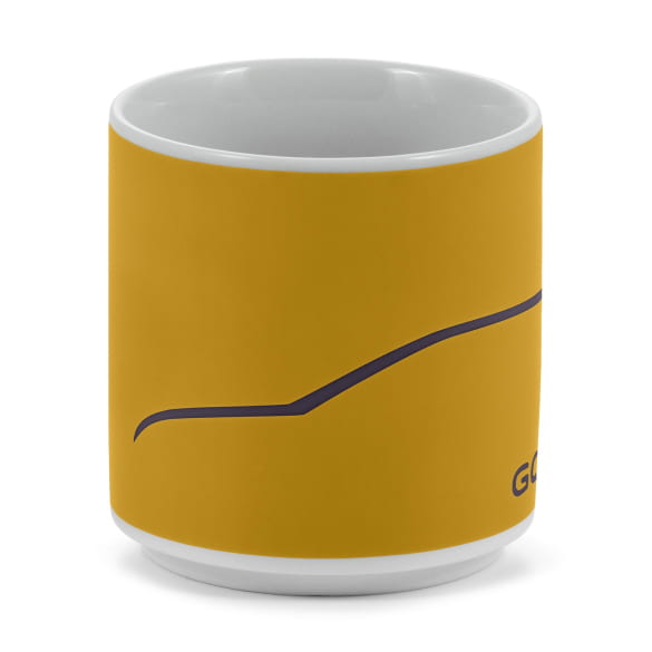 Cup Mug Porcelain 250 ml turmeric/dark blue Genuine VW | 5HG069601B