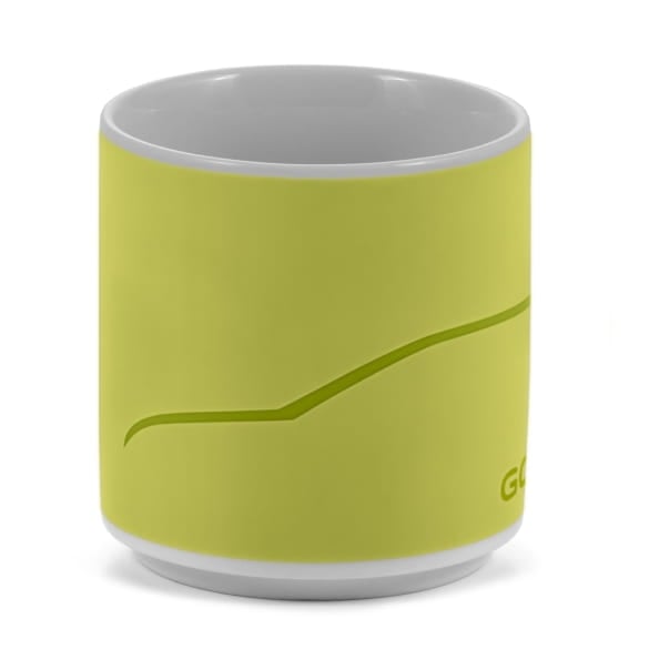 Cup Mug Porcelain 250 ml yellow green Genuine VW | 5HG069601