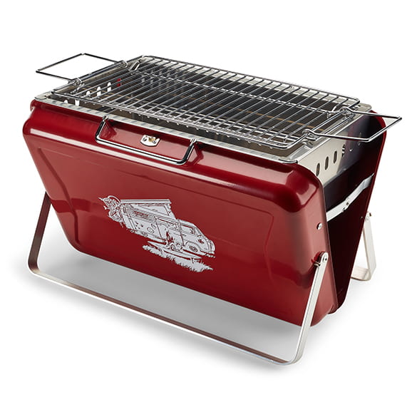 VW stainless steel charcoal grill dark red Genuine Volkswagen Collection