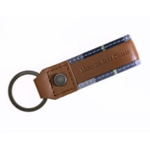 Key fob chequered cognac leather Genuine Mercedes-Benz | B66058303