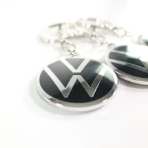 Keychain New VW Logo black chrome Genuine Volkswagen | 000087010BQ