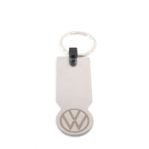 Keychain shopping cart release VW logo stainless steel Genuine Volkswagen | 1K6087010