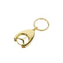 Keychain shopping-chip Mercedes Star golden | B66956083