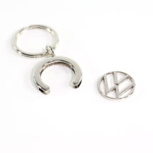 Keychain shopping-chip VW logo silver Genuine Volkswagen  | 000087010BT