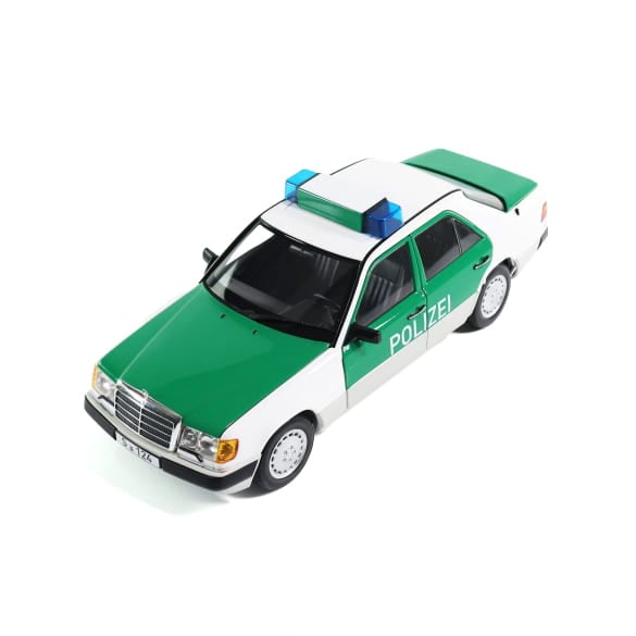 1:18 Model car 230 E-Class W124 Police car Limited Edition white green Genuine Mercedes-Benz