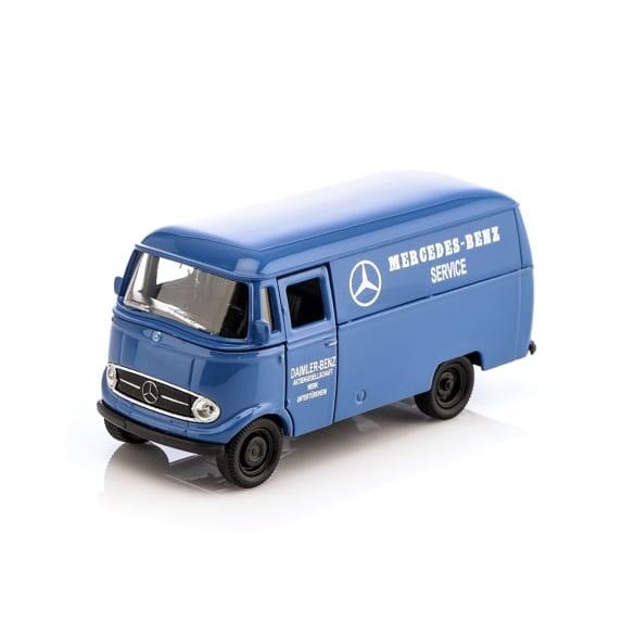 1:38 Pullback model car L 319 Workshop Van Blue Genuine Mercedes-Benz