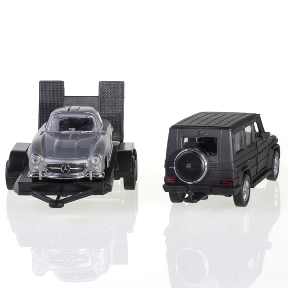 1:38 Pullback model car Trailer set Genuine Mercedes-Benz | B66057952 1:38 Pullback model car Trailer set Genuine Mercedes-Benz | B66057952
