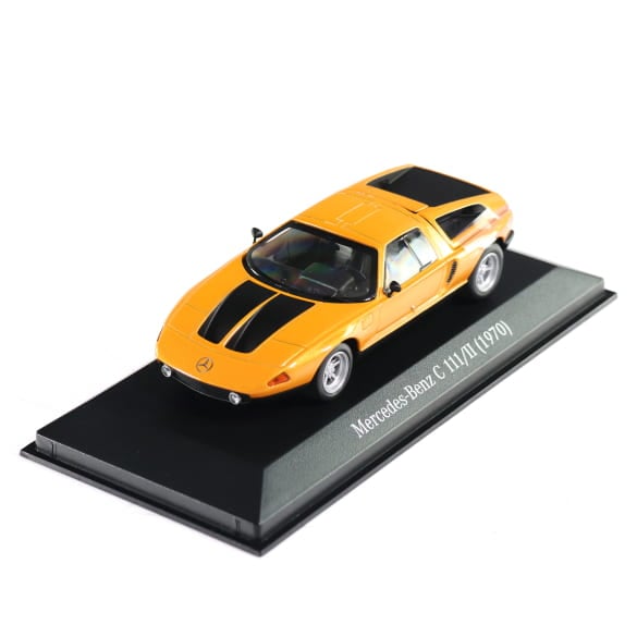 1:43 model car C 111 / II (1970) experimental vehicle white autumn yellow Genuine Mercedes-Benz