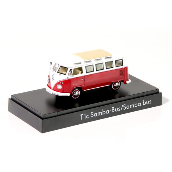 1:43 model car genuine Volkswagen  T1C "Samba Bus" red